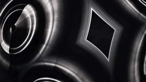 Loop abstract chrome circles wave pattern displacement effect Video stock 153095697