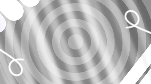 Loop. Abstract circular design with symmetrical leaf shapes and scissors Video stock 328822952