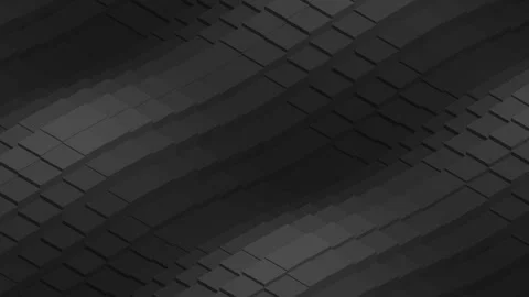 Loop of abstract dark isometric 3D layered blocks Видео 344789953