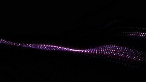 Loop Abstract Futuristic Wave Particles For Technology Background Stock Footage 190508280