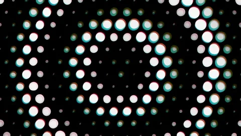 Loop Abstract Halftone Dots Pulsing Glitch 库存影片 344735151