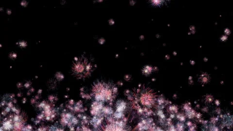 Loop abstract particles flow up on black animation background Stock Footage 300680251
