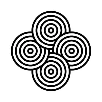 Loop Abstract Shape Element Icon Stock Illustration