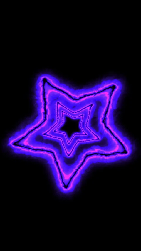 Loop Abstract Solarize Gray Chrominance Glowing Star Expansion Video stock 332510954