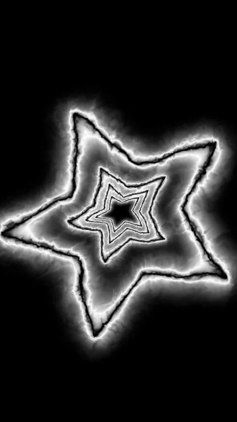 Loop Abstract Solarize Gray Glowing Star Expansion Background Vídeo Stock 332505653