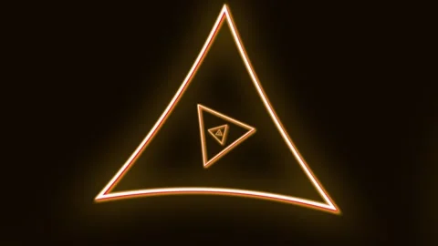 Loop abstract triangle shape on black Stock Footage 317606649