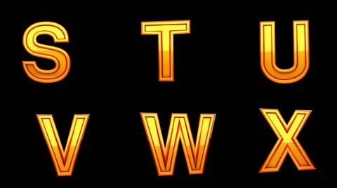 Loop alpha matted colored alphabet Video stock 45924778