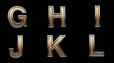 Loop alpha matted wood and metal alphabet Видео 45924785