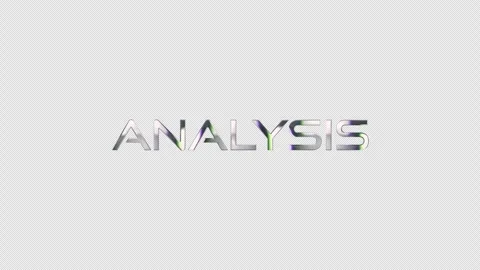 Loop Analysis Silver text shine glitch effect light motion Video stock 248523752
