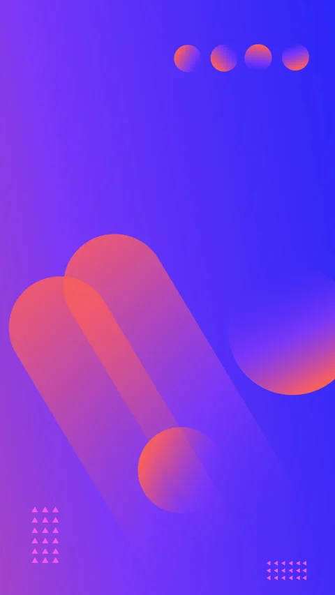 Loop animated abstract background with geometric figures. Gradient background 動画素材 230882987