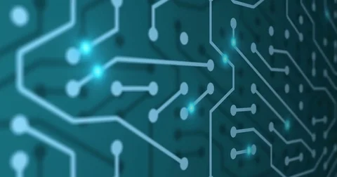 Loop animated circuit board with illumination. Stock Footage 75607696