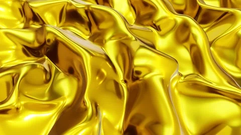 Loop animated flowing golden liquid Stock Footage 276493946