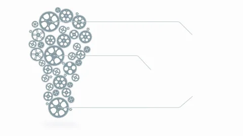 Loop animated gears idea animation Stock Footage 32721721