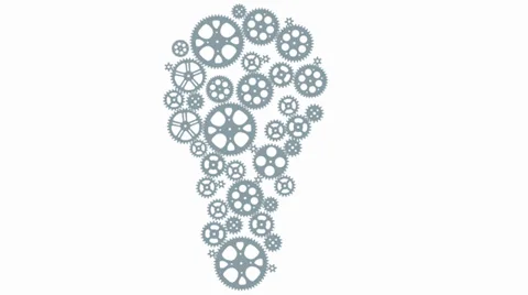 Loop animated gears idea animation Stock Footage 32721726