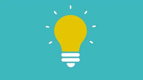 Loop animated light bulb icon. Stock Footage 126309469