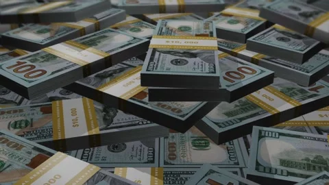 Loop Animation 100 Dollars Background Stock Footage 248121461