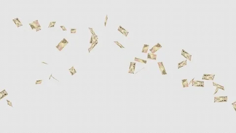Loop animation of 10,000 yen of new bills blowing out (from right beside) Stock Footage 279798141