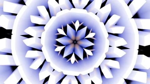 A loop animation 3d geometric flower background,blue and white color Stock Footage 337933143