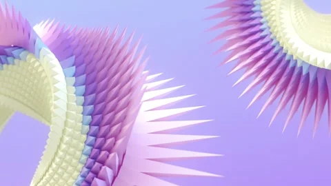 Loop animation of an abstract figure in the shape of moebius rings. 3d rendering Stock Footage 288001086