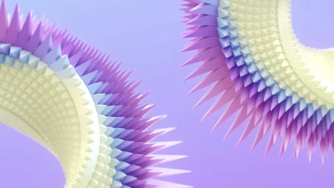 Loop animation of abstract figures in the form of Moebius rings. 3d rendering Stock Footage 283923861