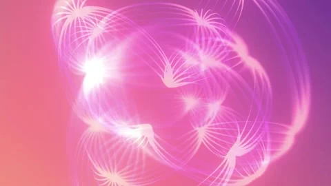 Loop animation of abstract geometric figures with oval shapes. 3d rendering 4K Stock Footage 285391258