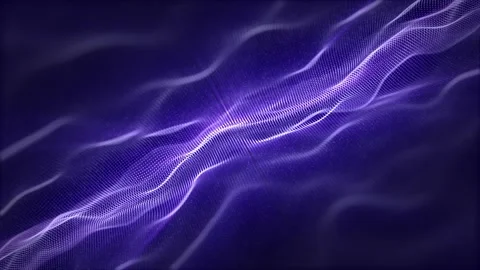 Loop animation of an abstract purple and blue particle waves Stock Footage 258430157