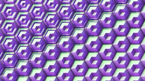 Loop animation of architectural relief using cubic elements. 3d rendering 4K Stock Footage 304998153