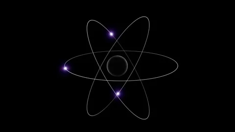 Loop animation of a atom on clean black background Stock Footage 341609476
