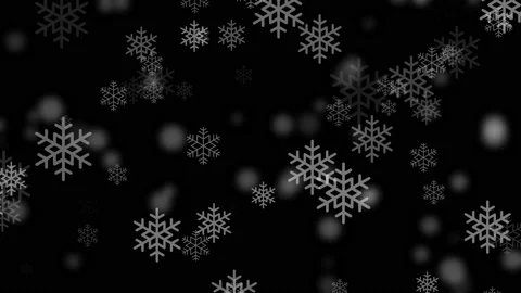Loop animation background of many snowflakes scattering (black background) Stock Footage 217378502