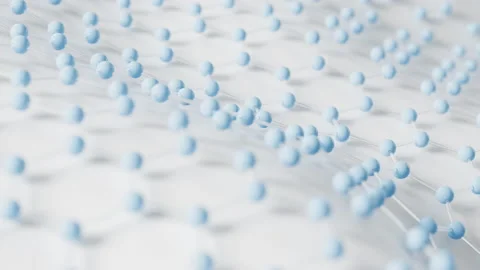 Loop animation of biochemistry scientific node, 3d rendering. Video stock 172155056