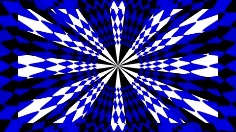 Loop animation of black and white shapes with blue background in a circular.. Stock Footage 333831326