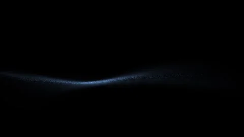 Loop animation blurred wave dots motion on clean black backgrounds Vídeo Stock 334808604