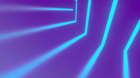 Loop animation of bright blue rays of light. Digital background. 3d rendering 4K Stock Footage 229394507