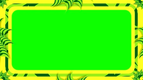 Loop animation of bright green background with bold lines and leaves in a f.. 스톡 동영상 333611639