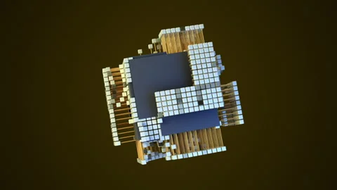 Loop Animation of Chaotic Movement of Cubes. Stock Footage 285302542