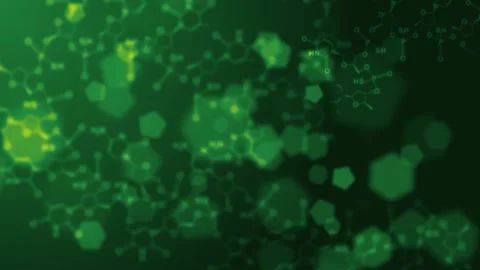 Loop Animation Chemical Green Background Stock Footage 249308201