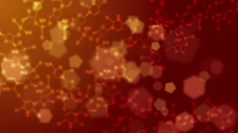 Loop Animation Chemical Orange Background Stock Footage 249308434