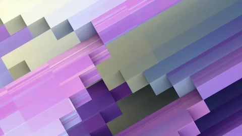 Loop animation with clean rectangles in isometric projection. 3d rendering 4K Stock Footage 310669476