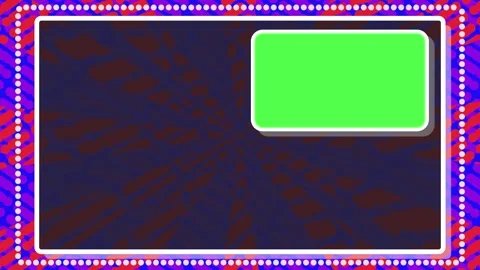 Loop animation with colorful patterns and a green box on a dark background Stock Footage 333676149
