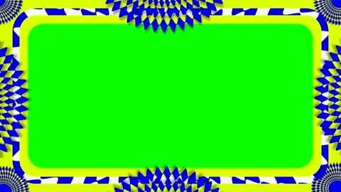 Loop animation of colorful shapes spinning and rotating on a bright green b.. 스톡 동영상 333611643