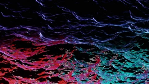 Loop animation of colorful water waves surface, colorful liquid Stock Footage 153107453