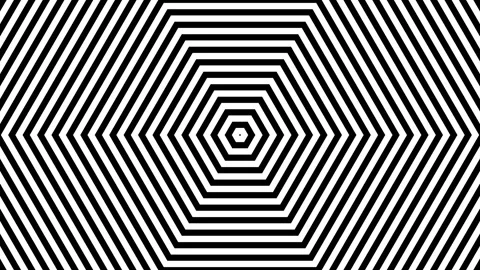 A loop animation concentric hexagon pattern optical illusion background Stock Footage 317382154
