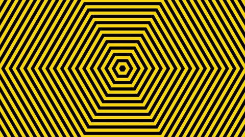 A loop animation concentric hexagon pattern optical illusion background Stock Footage 325079618