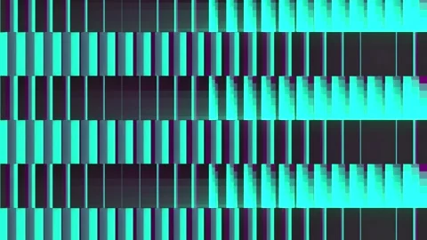 Loop animation consisting of horizontal rows of vertical tiles. 3d rendering 4K 스톡 동영상 315532149