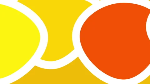 Loop animation with dynamic yellow, orange, and red shapes moving gently forward Stock Footage 310191122