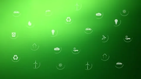 Loop animation environment icon symbols motion backgrounds Video stock 334808628