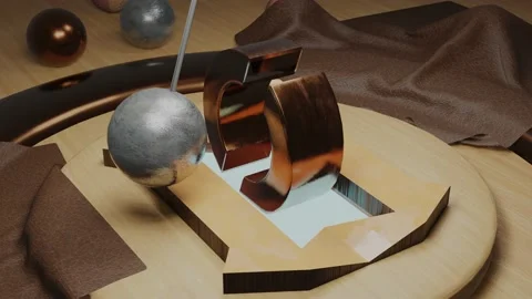 Loop animation of the eternal swing of the pendulum Stock Footage 131555125