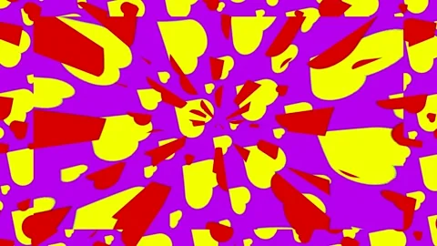 Loop animation featuring colorful hearts on a bright background Stock Footage 333769414