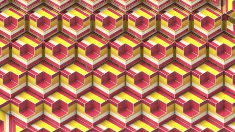 Loop animation featuring the transformation of cubes. 3d rendering 4K Stock Footage 320528969
