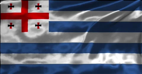 Loop Animation the flag of Adjara, Shiny waving flag 4k animation footage Stock Footage 275284572